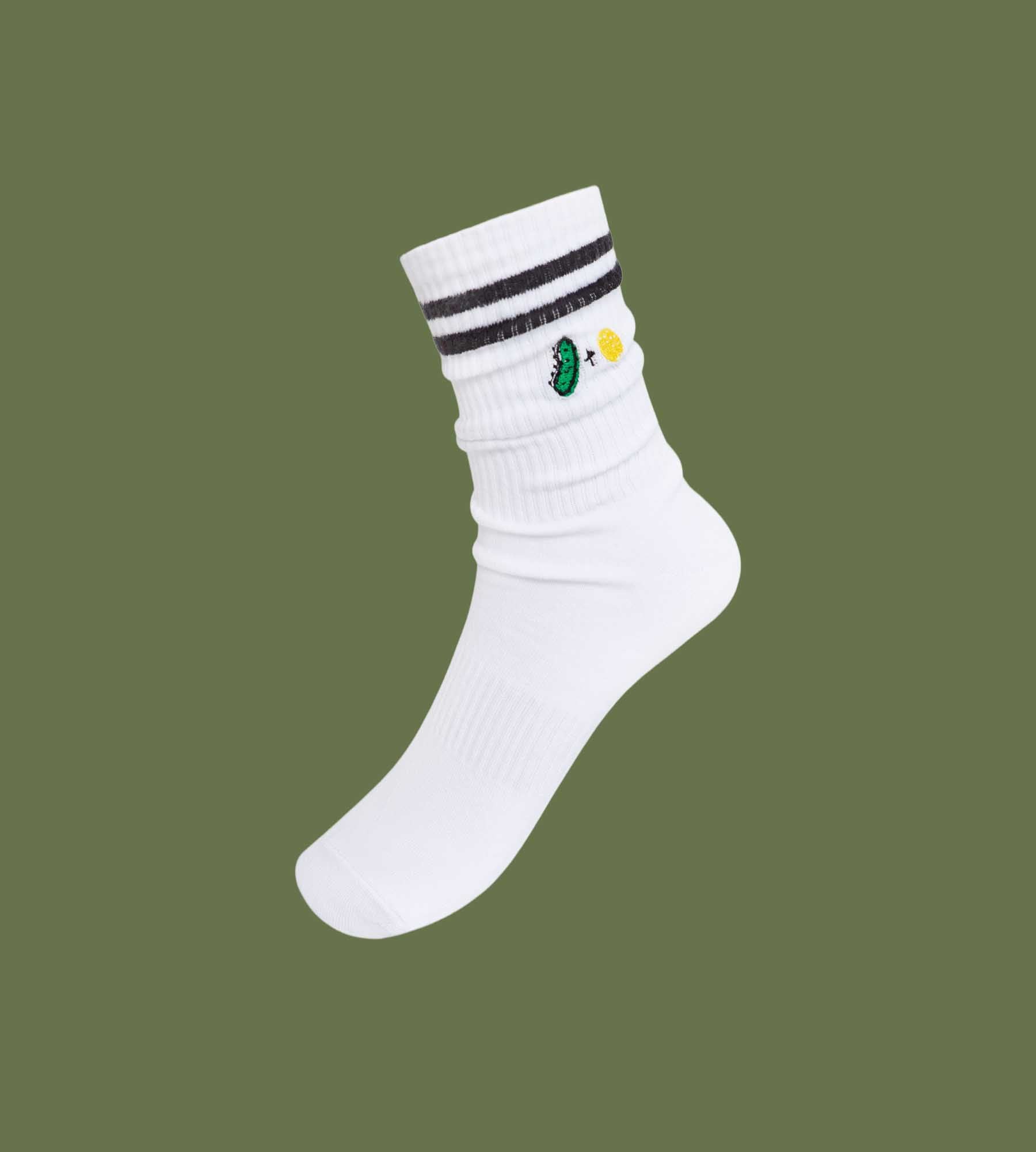 Pickle + Ball Crew Socks