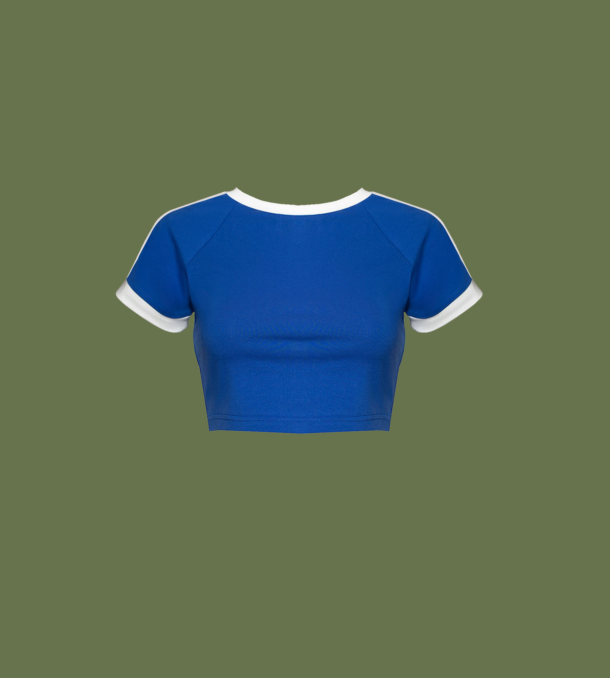 Shoulder Stripe Crop Tee