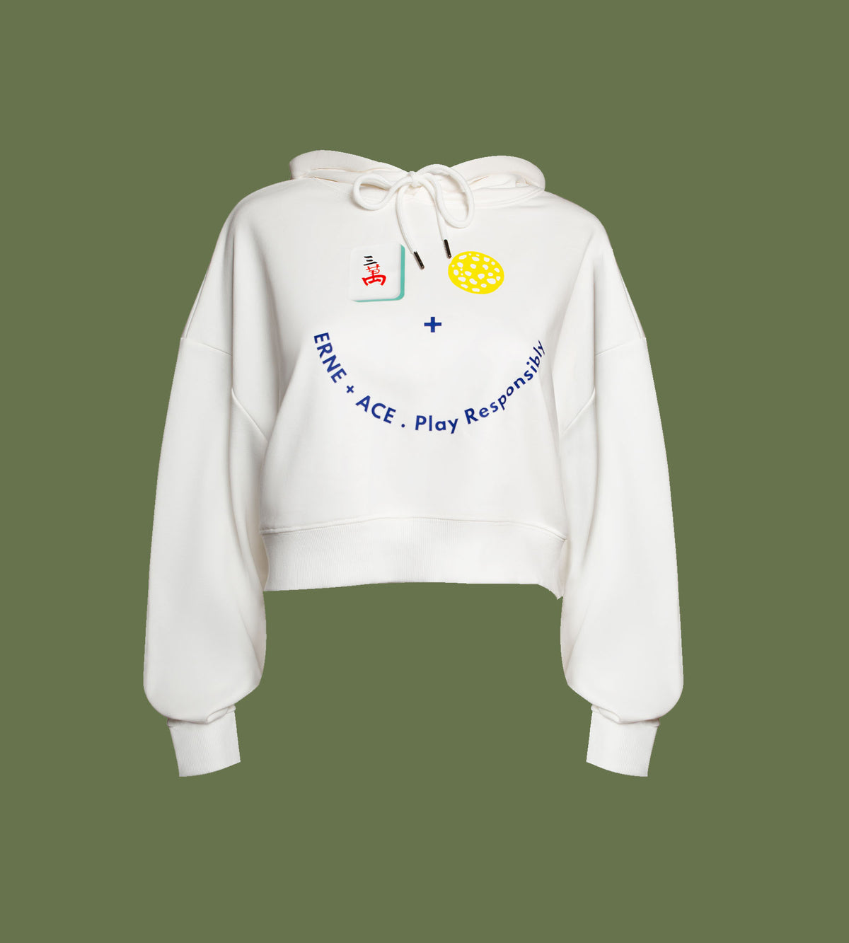 Smiley Face Cropped Hoodie
